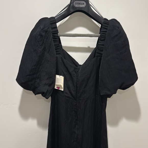 NWT SANDRO Falbala Noir Embellished Midi Party Dress size 38 - Picture 5 of 8